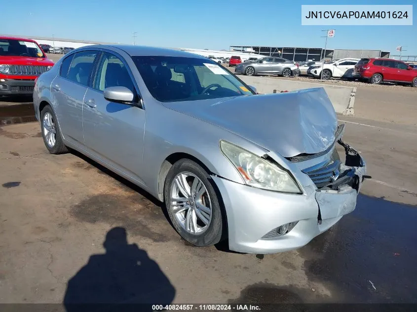 2010 Infiniti G37 Journey VIN: JN1CV6AP0AM401624 Lot: 40824557