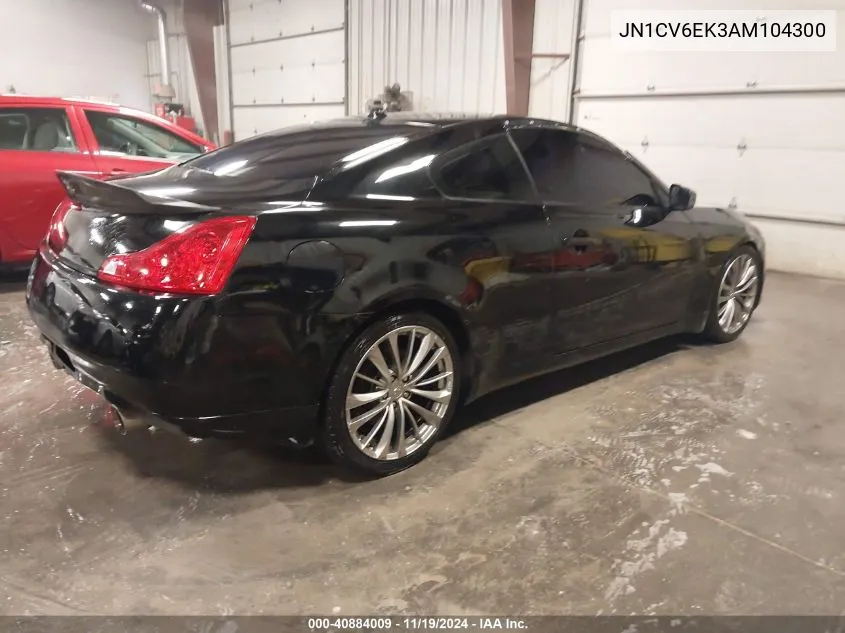 2010 Infiniti G37 Journey VIN: JN1CV6EK3AM104300 Lot: 40884009