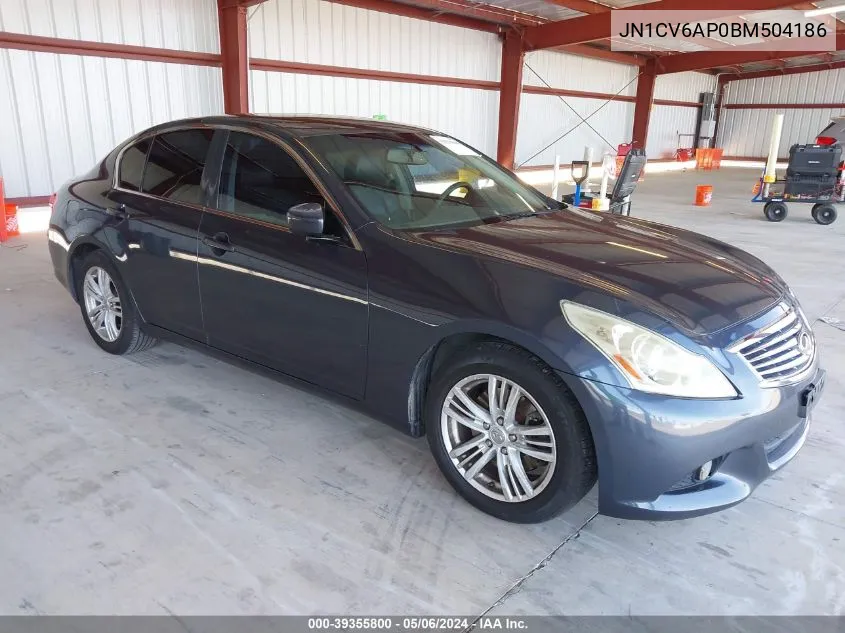 JN1CV6AP0BM504186 2011 Infiniti G37 Journey