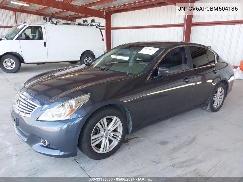 JN1CV6AP0BM504186 2011 Infiniti G37 Journey