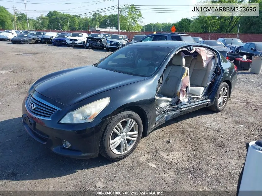 2011 Infiniti G37X VIN: JN1CV6AR8BM353695 Lot: 39461080