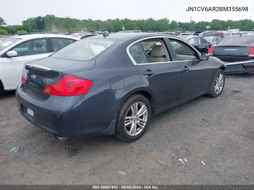 JN1CV6AR2BM355698 2011 Infiniti G37X