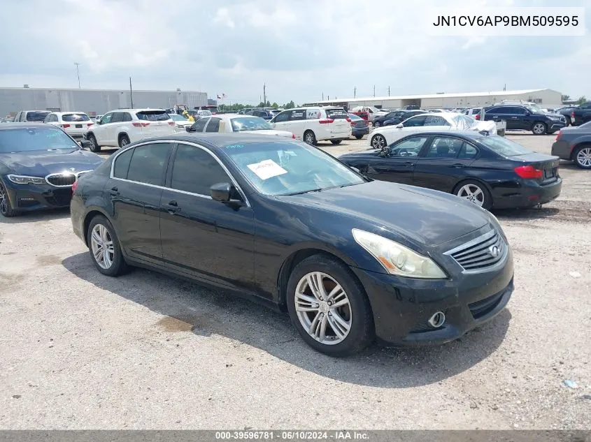 2011 Infiniti G37 Journey VIN: JN1CV6AP9BM509595 Lot: 39596781