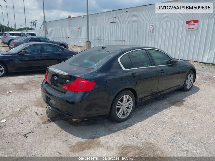 2011 Infiniti G37 Journey VIN: JN1CV6AP9BM509595 Lot: 39596781