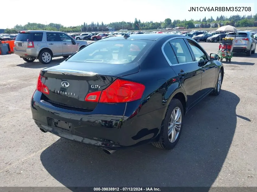 2011 Infiniti G37X VIN: JN1CV6AR8BM352708 Lot: 39838912