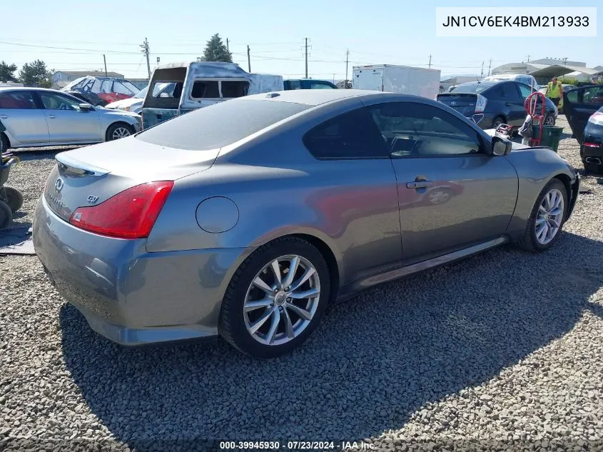 2011 Infiniti G37 Journey VIN: JN1CV6EK4BM213933 Lot: 39945930