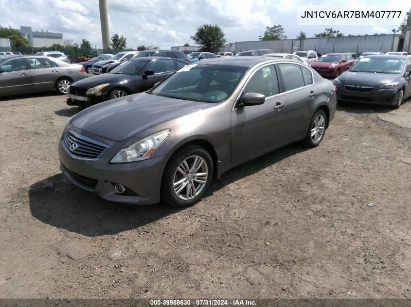 JN1CV6AR7BM407777 2011 Infiniti G37X