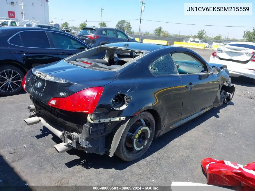 2011 Infiniti G37 Journey VIN: JN1CV6EK5BM215559 Lot: 40069583