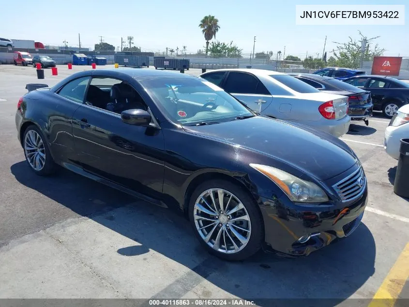 2011 Infiniti G37 VIN: JN1CV6FE7BM953422 Lot: 40115863