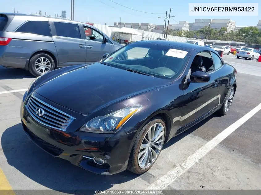 2011 Infiniti G37 VIN: JN1CV6FE7BM953422 Lot: 40115863