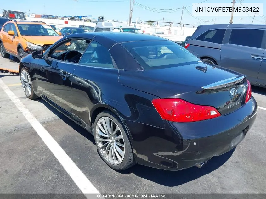 2011 Infiniti G37 VIN: JN1CV6FE7BM953422 Lot: 40115863