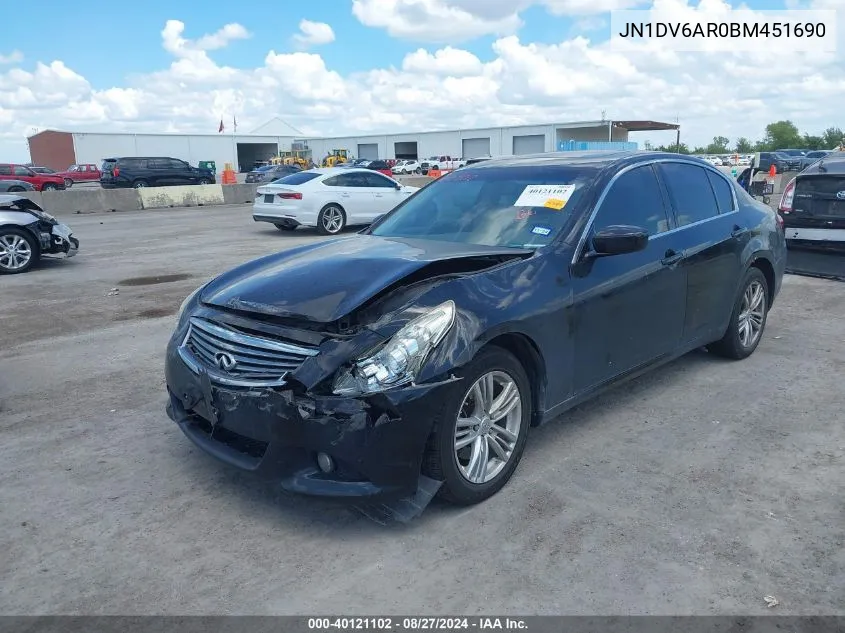 JN1DV6AR0BM451690 2011 Infiniti G25X