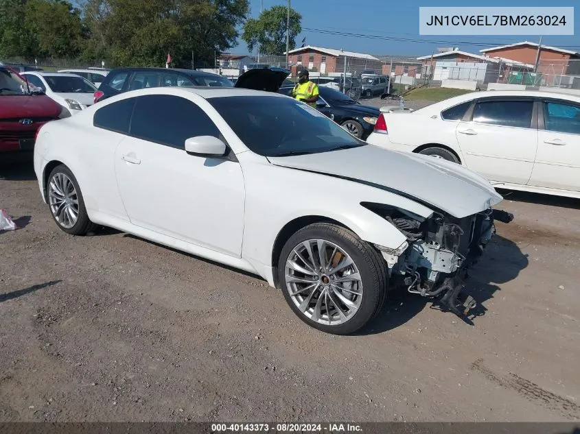 2011 Infiniti G37X VIN: JN1CV6EL7BM263024 Lot: 40143373