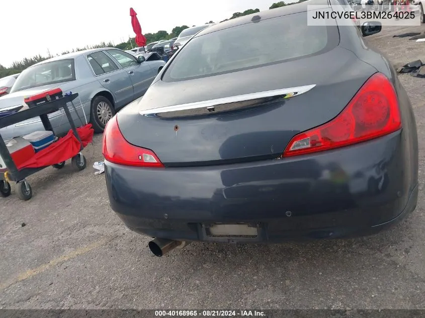 JN1CV6EL3BM264025 2011 Infiniti G37X