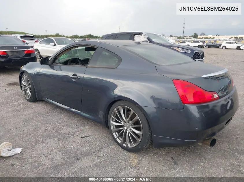 JN1CV6EL3BM264025 2011 Infiniti G37X