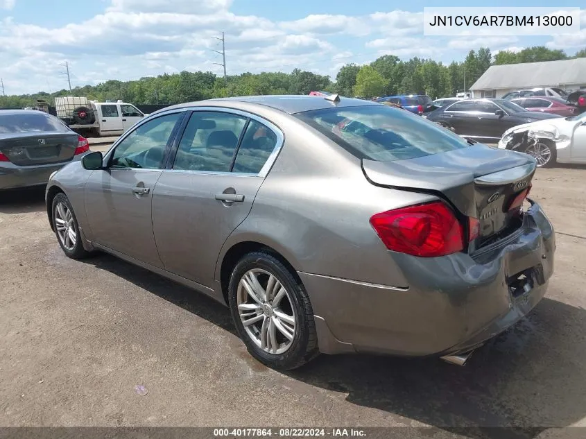 2011 Infiniti G37X VIN: JN1CV6AR7BM413000 Lot: 40177864