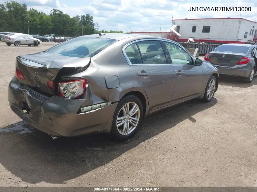 2011 Infiniti G37X VIN: JN1CV6AR7BM413000 Lot: 40177864