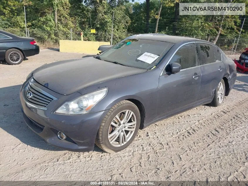 2011 Infiniti G37X VIN: JN1CV6AR5BM410290 Lot: 40189101