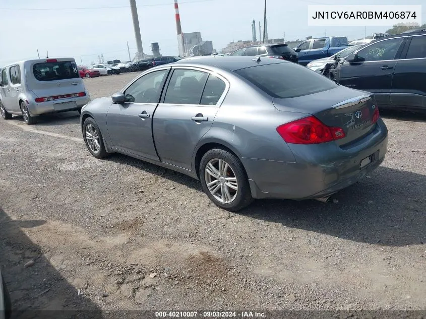 JN1CV6AR0BM406874 2011 Infiniti G37X