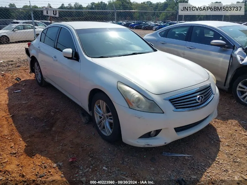 2011 Infiniti G37 Journey VIN: JN1CV6AP6BM503737 Lot: 40223560