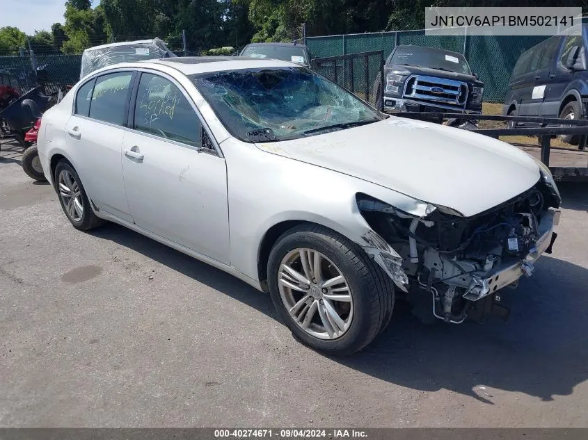 2011 Infiniti G37 Journey VIN: JN1CV6AP1BM502141 Lot: 40274671