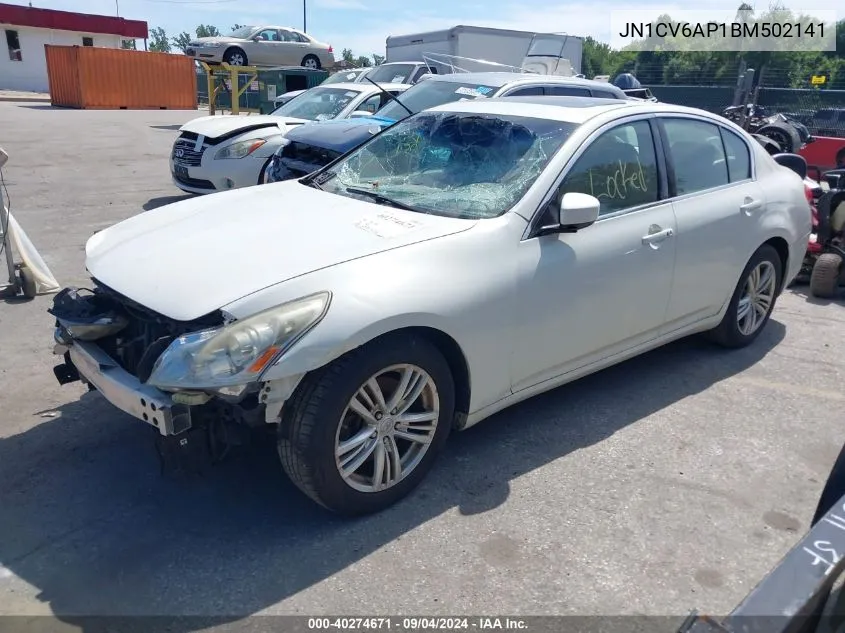 2011 Infiniti G37 Journey VIN: JN1CV6AP1BM502141 Lot: 40274671