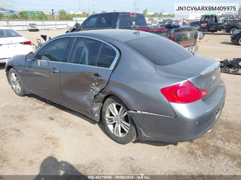 2011 Infiniti G37X VIN: JN1CV6ARXBM409975 Lot: 40279696