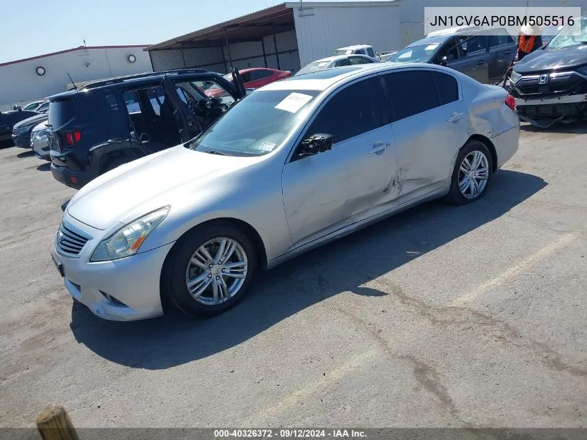 2011 Infiniti G37 Sport VIN: JN1CV6AP0BM505516 Lot: 40326372