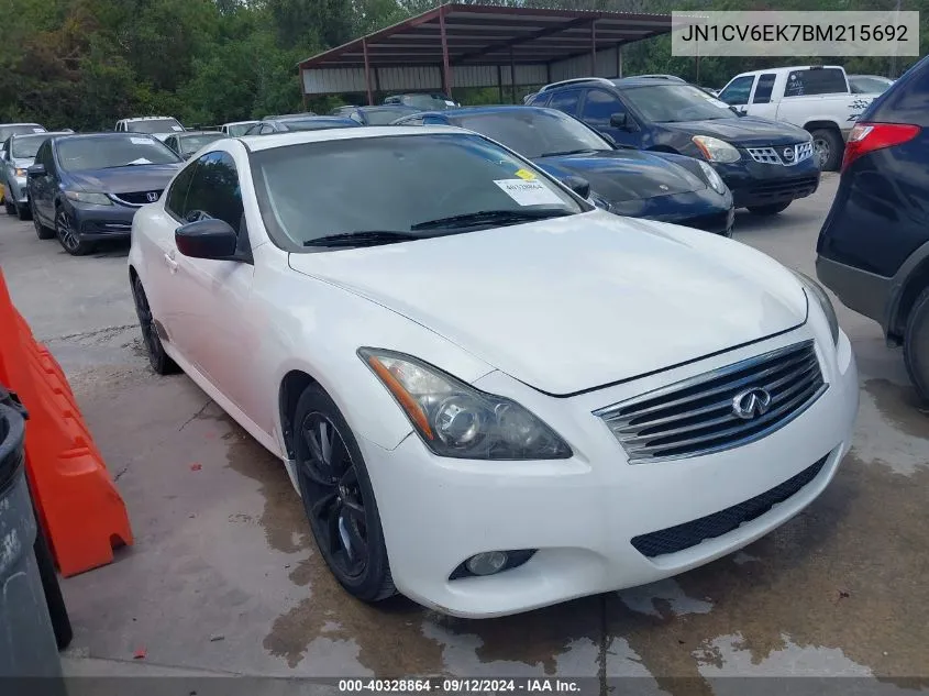 2011 Infiniti G37 Journey VIN: JN1CV6EK7BM215692 Lot: 40328864