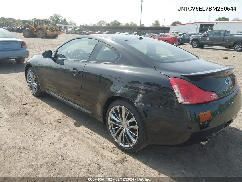 2011 Infiniti G37X VIN: JN1CV6EL7BM260544 Lot: 40341182