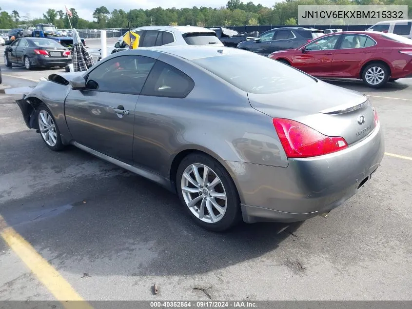 2011 Infiniti G37 Journey VIN: JN1CV6EKXBM215332 Lot: 40352854