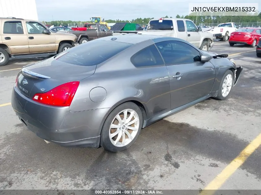 2011 Infiniti G37 Journey VIN: JN1CV6EKXBM215332 Lot: 40352854