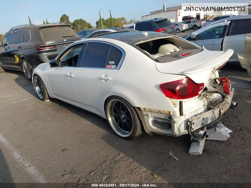 2011 Infiniti G37 Sport Appearance Edition VIN: JN1CV6AP6BM505732 Lot: 40353481