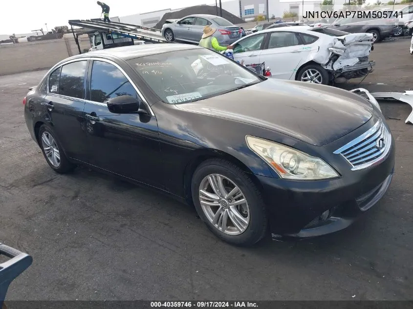 JN1CV6AP7BM505741 2011 Infiniti G37 Journey