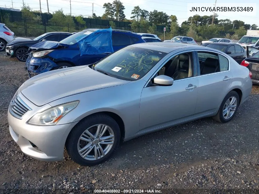 JN1CV6AR5BM353489 2011 Infiniti G37X