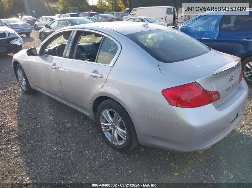 JN1CV6AR5BM353489 2011 Infiniti G37X