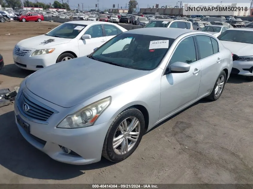 2011 Infiniti G37 Journey VIN: JN1CV6AP5BM502918 Lot: 40414384