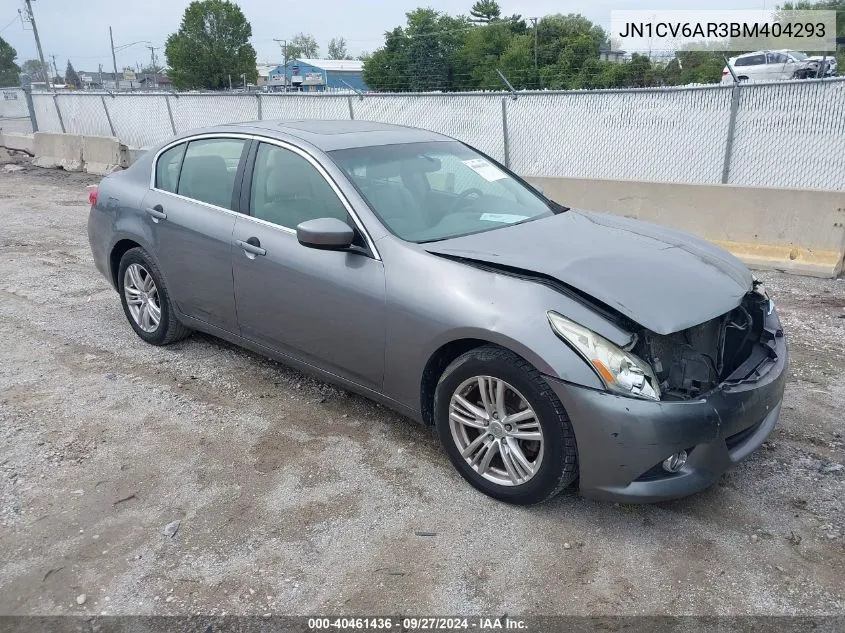 2011 Infiniti G37X VIN: JN1CV6AR3BM404293 Lot: 40461436