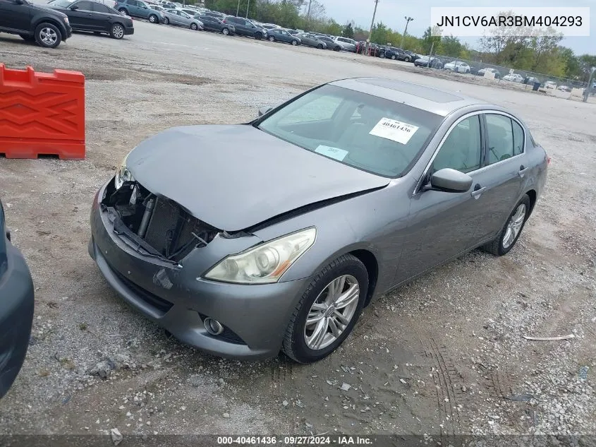 2011 Infiniti G37X VIN: JN1CV6AR3BM404293 Lot: 40461436