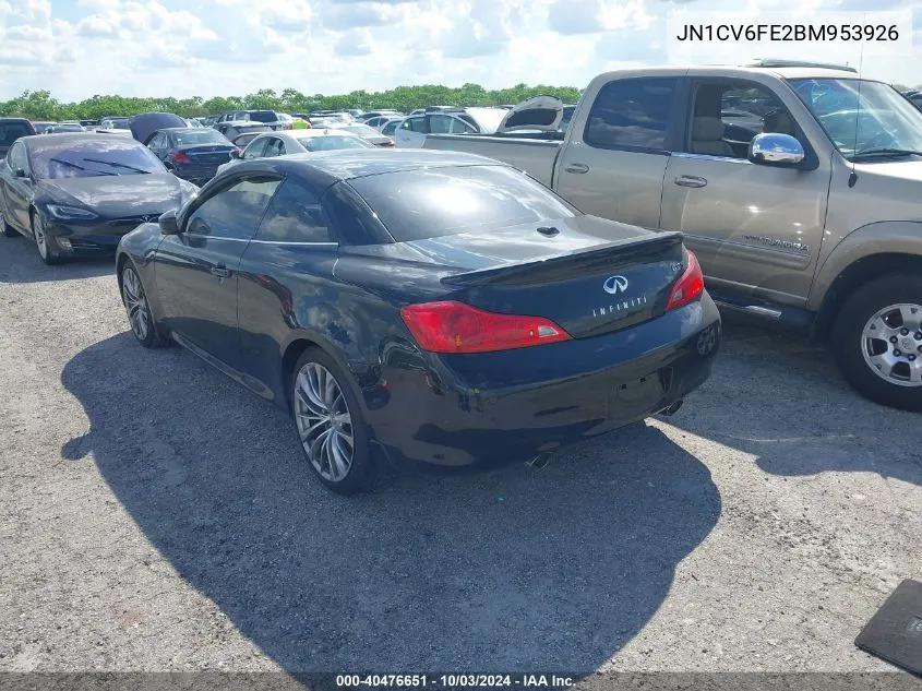 2011 Infiniti G37 VIN: JN1CV6FE2BM953926 Lot: 40476651