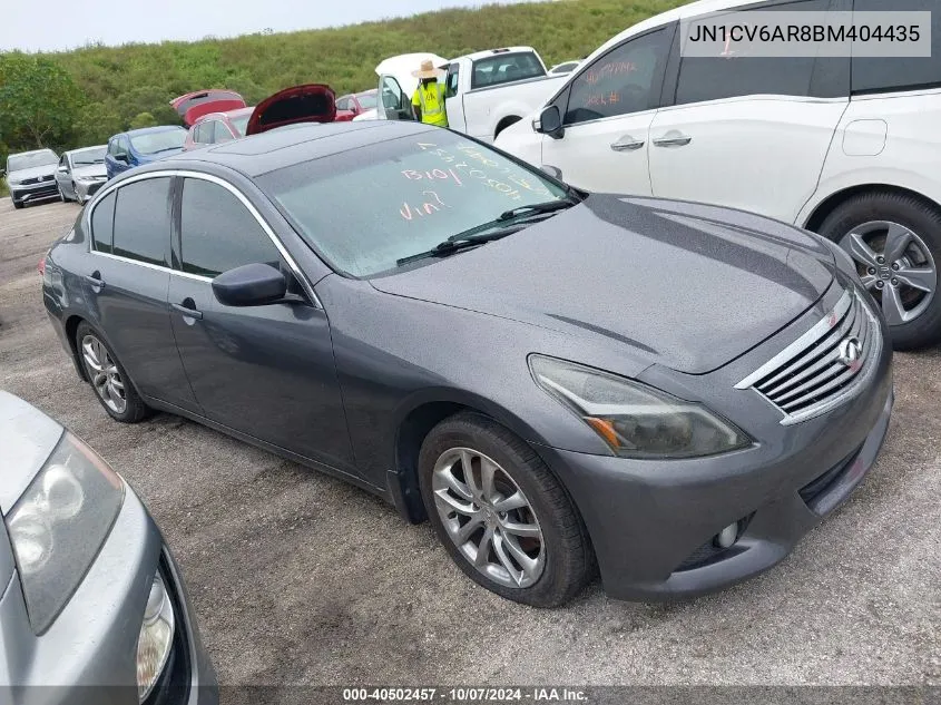 2011 Infiniti G37X VIN: JN1CV6AR8BM404435 Lot: 40502457