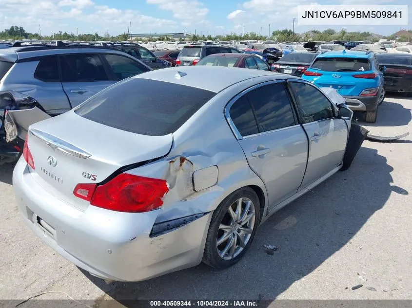 2011 Infiniti G37 Journey VIN: JN1CV6AP9BM509841 Lot: 40509344