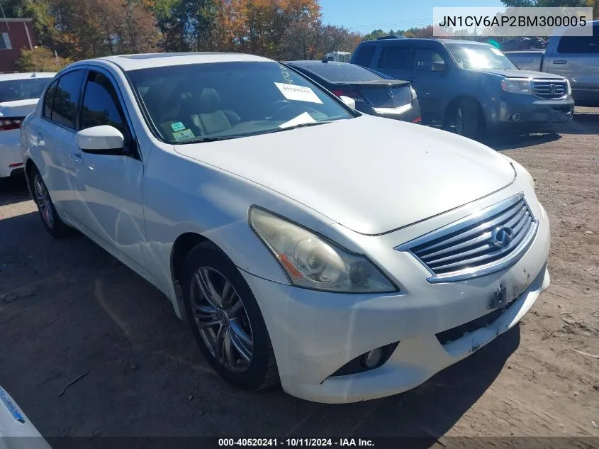 2011 Infiniti G37 Sport VIN: JN1CV6AP2BM300005 Lot: 40520241