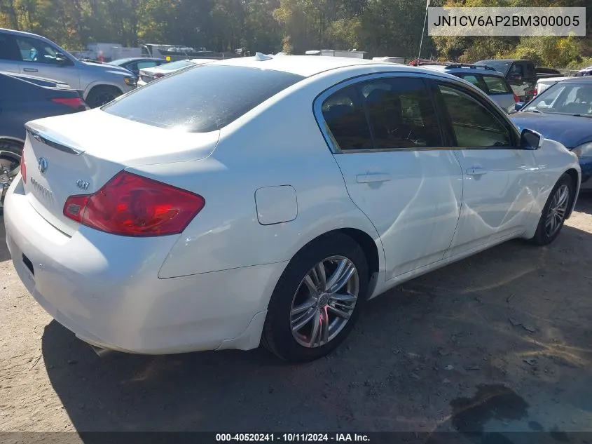 2011 Infiniti G37 Sport VIN: JN1CV6AP2BM300005 Lot: 40520241