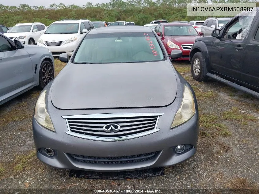 2011 Infiniti G37 Journey VIN: JN1CV6APXBM508987 Lot: 40536467