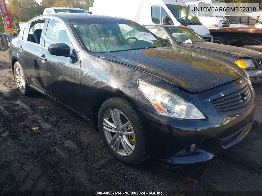 2011 Infiniti G37 VIN: JN1CV6AR6BM352318 Lot: 40557614