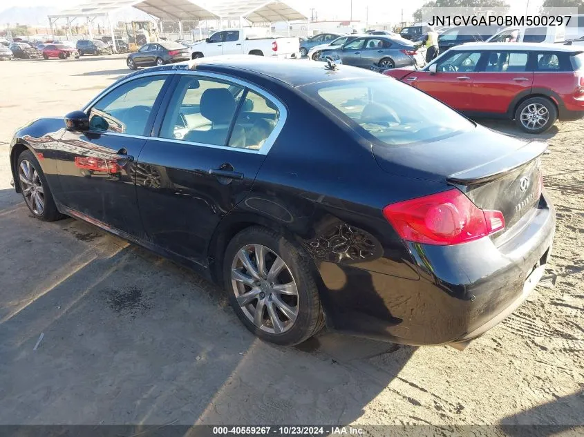 2011 Infiniti G37 Limited Edition VIN: JN1CV6AP0BM500297 Lot: 40559267