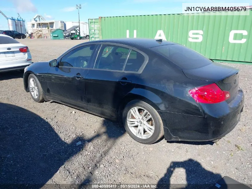 2011 Infiniti G37X VIN: JN1CV6AR8BM405679 Lot: 40595417