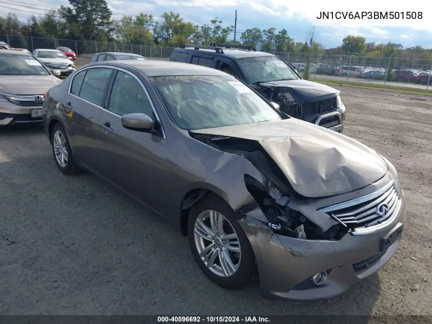 2011 Infiniti G37 Journey VIN: JN1CV6AP3BM501508 Lot: 40596692