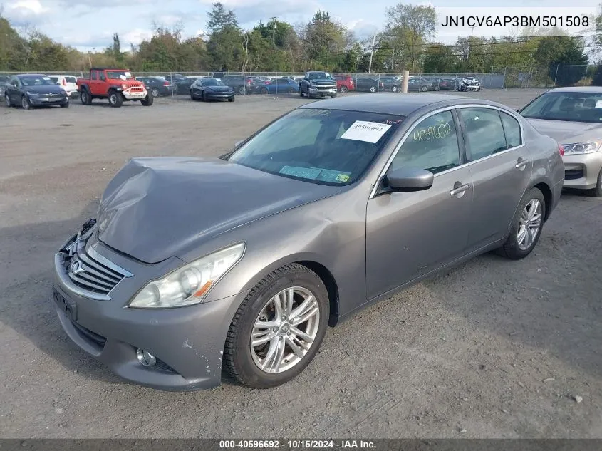 2011 Infiniti G37 Journey VIN: JN1CV6AP3BM501508 Lot: 40596692